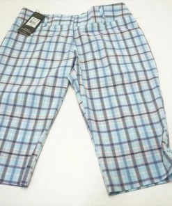 New Adidas Golf Climalite Pants Womens Size 6 Sky/Navy/grey 646A 00938548