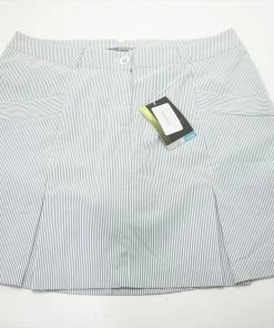 NEW Nike Golf Dri-Fit Shorts Womens Size 10 White/Grey Regular 649A 00940259