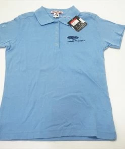 NEW Antigua Golf With Logo Polo Girls Size Large NC Blue Regular 655A 00942947