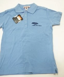 NEW Antigua Golf With Logo Polo Girls Size Medium Light Blue 655A 00942962