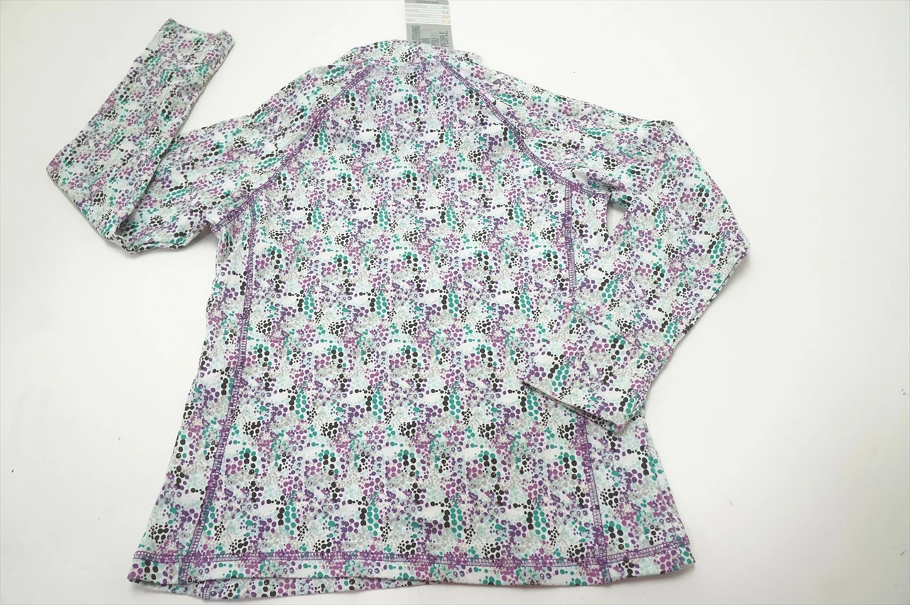 Garb 1/4 Zip Pullover Girls Medium 7-8Y White/Violet W/Logo 655A 942971 - Image 3