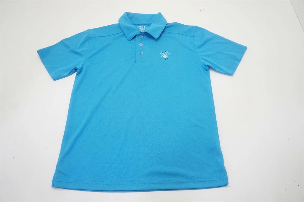 NEW Garb Golf Classic Polo Boys Size Medium 7-8Y Blue Regular 655B 00944001