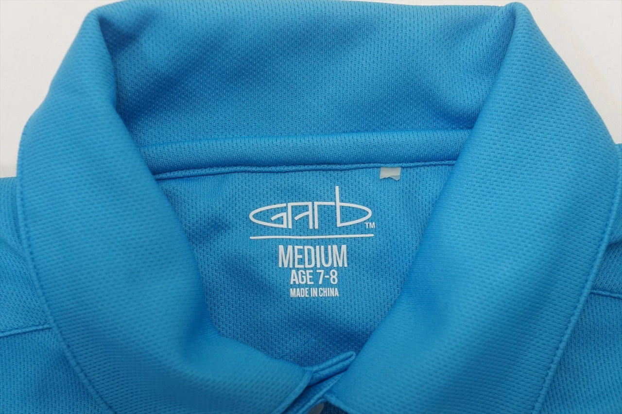 NEW Garb Golf Classic Polo Boys Size Medium 7-8Y Blue Regular 655B 00944001 - Image 2