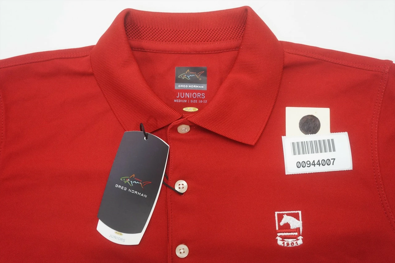 NEW Greg Norman Golf With Logo Polo Boys Size Medium 10-12Y CRD 655B 00944007 - Image 5