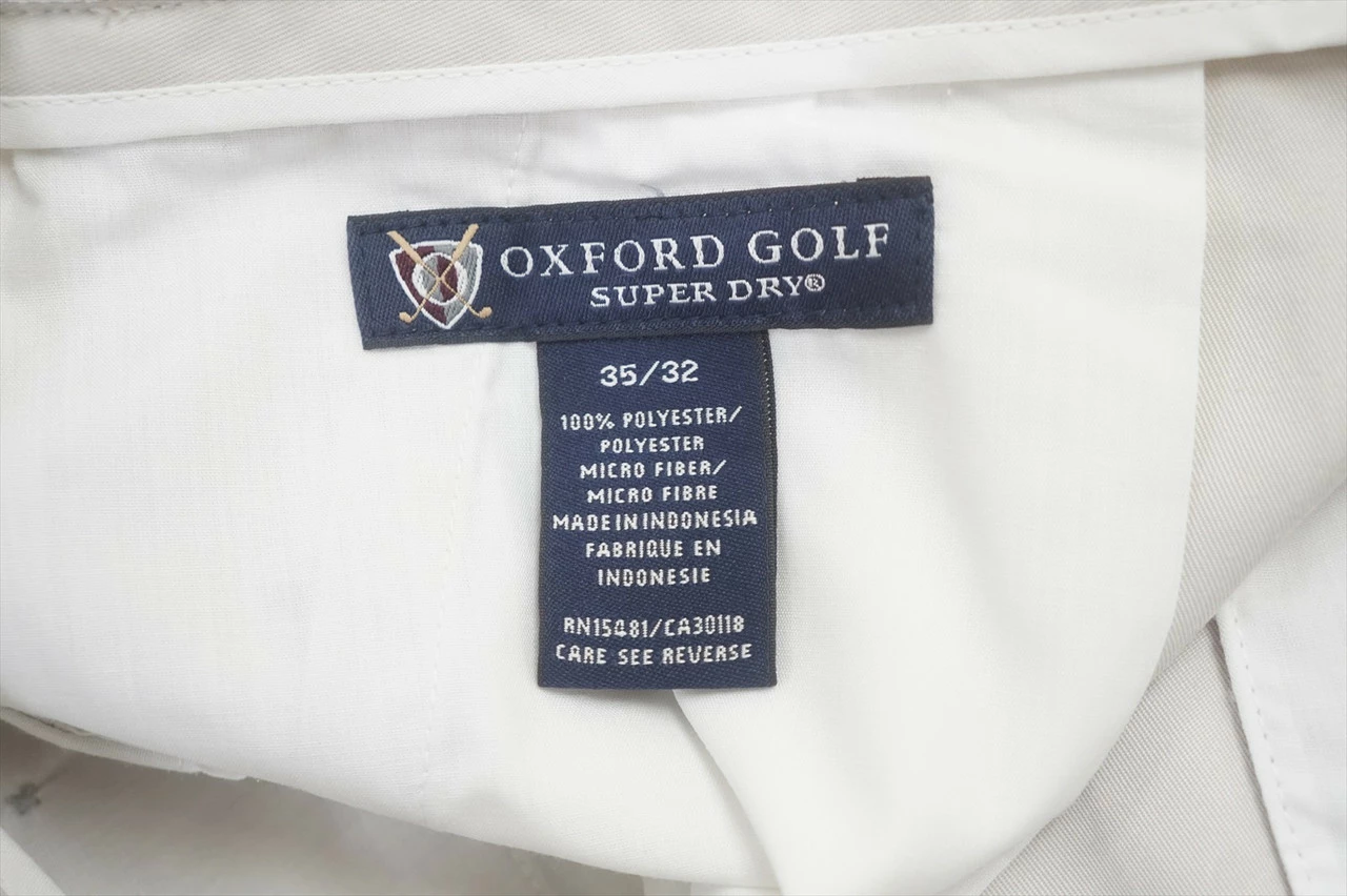 NEW Oxford Golf Golf Classic Pants Mens Size 35 Stone Regular 656A 00944549 - Image 4