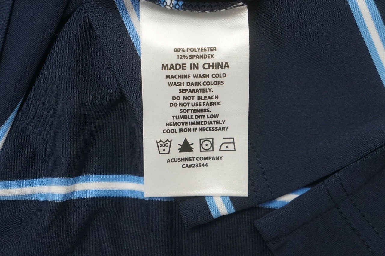 NEW FootJoy Lisle Pique Open Stripe Self Collar Polo Mens Large Navy 658A 945411 - Image 4