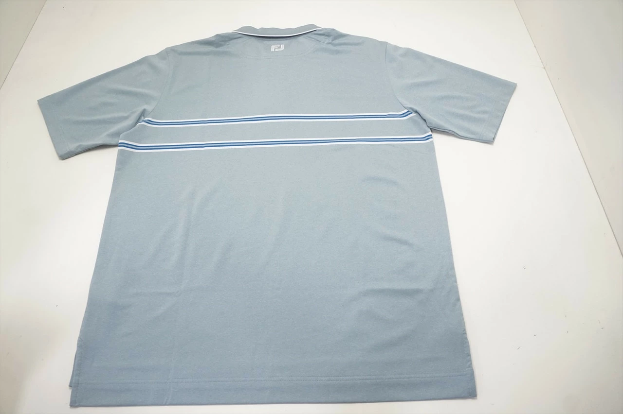 NEW FootJoy DBL BND LSL KNT Clear Polo Mens Size Large HTR DV GRY 663B 00952484 - Image 3