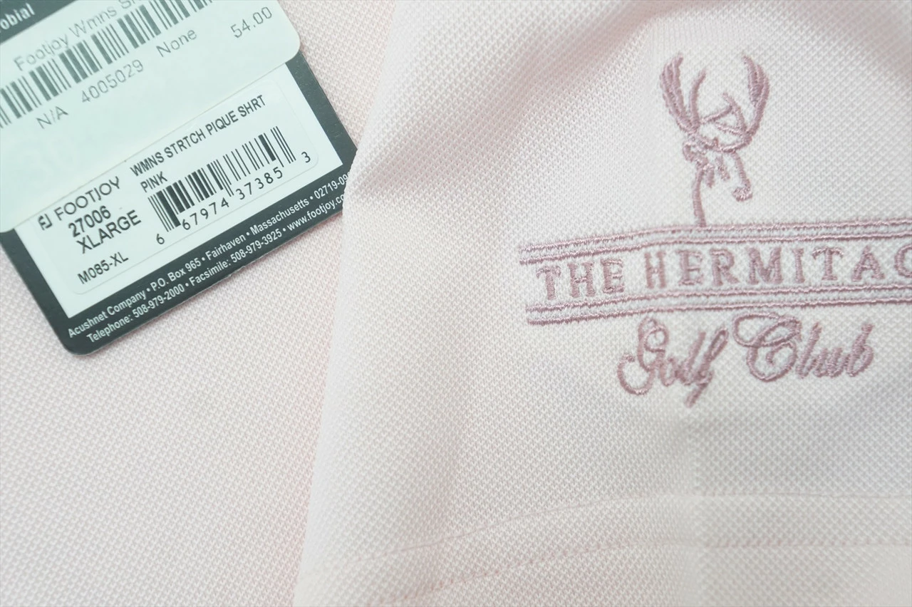 NEW FootJoy Golf Strtch Pique Polo Womens Size XL Pink W/Logo 664B 00953061 - Image 2