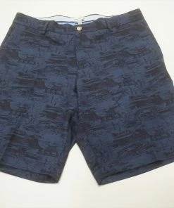 NEW Peter Millar Salem Course Performance Shorts Mens Size 34 Navy 669A 00956296