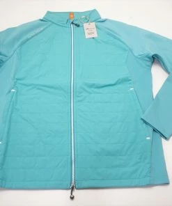 Peter Millar Hyperlight Merge Hybrid Pullover Mens Medium REEF BLUE 670C 7234