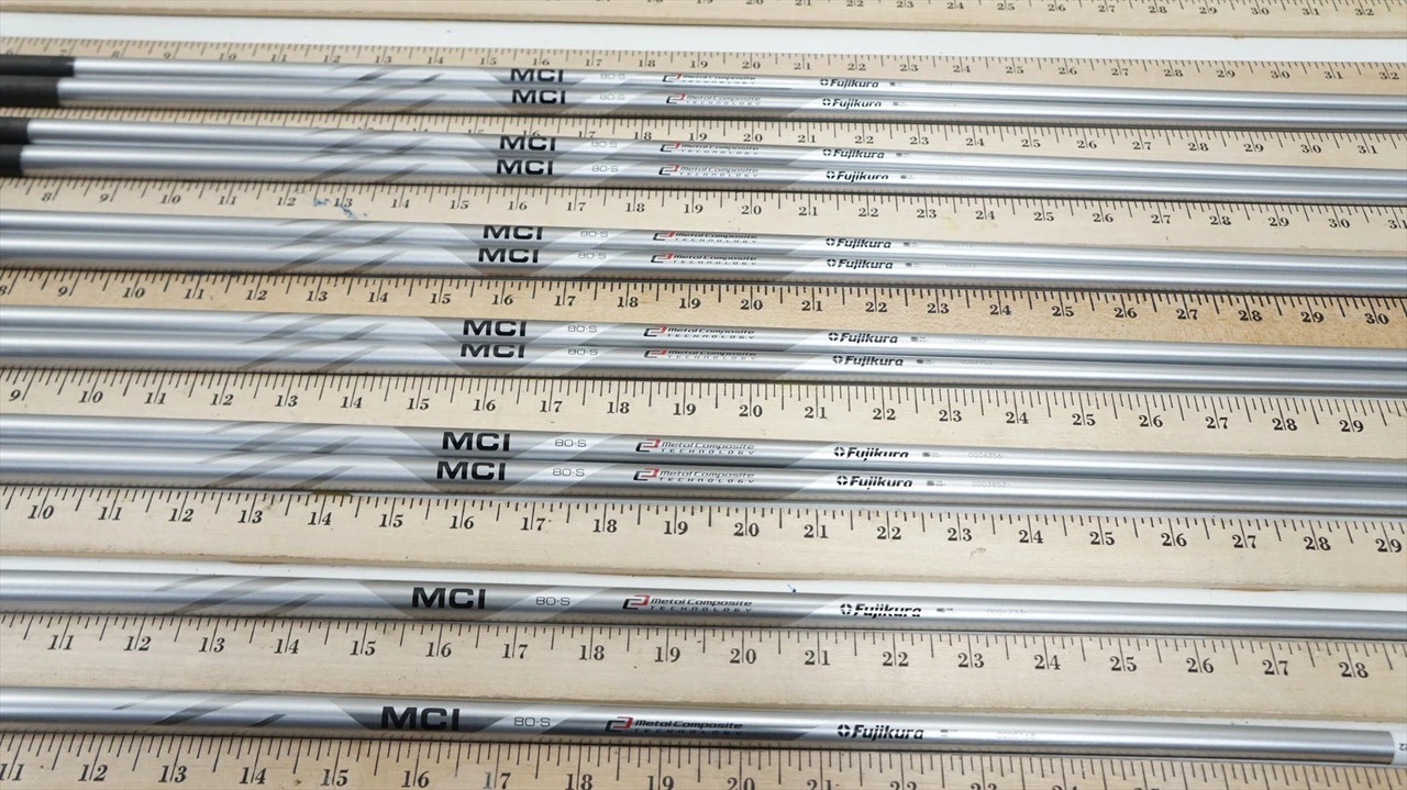 New Fujikura Mci 80 S 80g Stiff 35.5"-39" 9pc Iron Shaft Set .370 962873