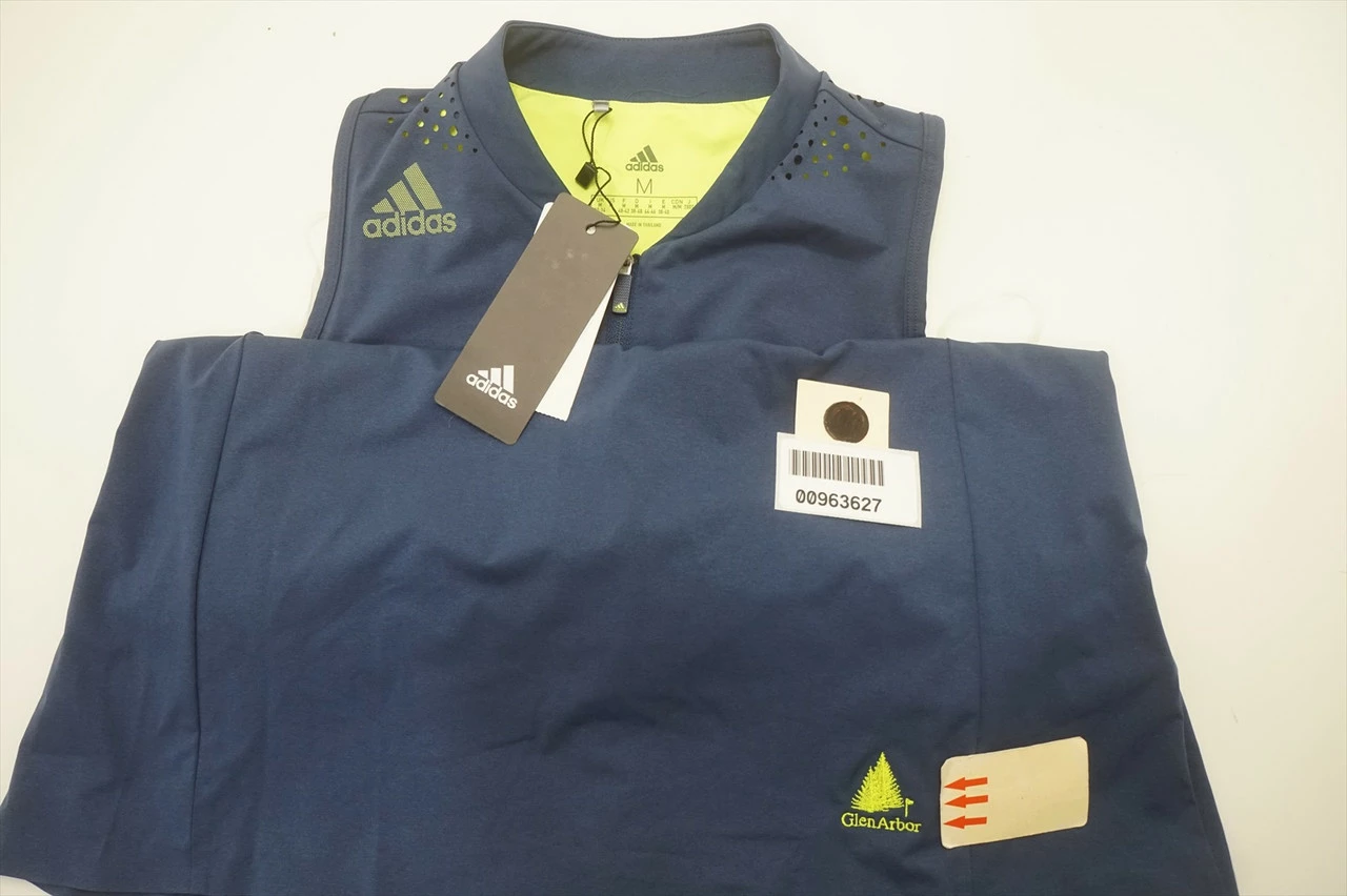NEW Adidas Sleeveless Polo Womens Size Medium Tech Indigo W/Logo 681B 00963627 - Image 5