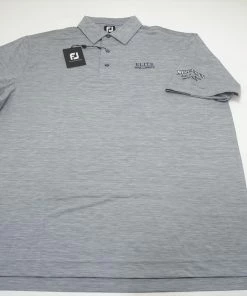 NEW FootJoy Golf Space Dye Lisle Self Polo Mens Size XL Grey W/Logo 682A 963873