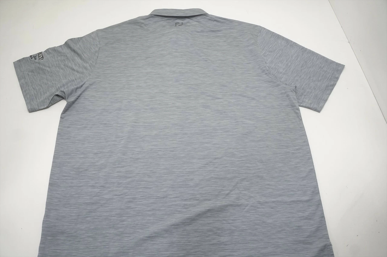 NEW FootJoy Golf Space Dye Lisle Self Polo Mens Size XL Grey W/Logo 682A 963873 - Image 3