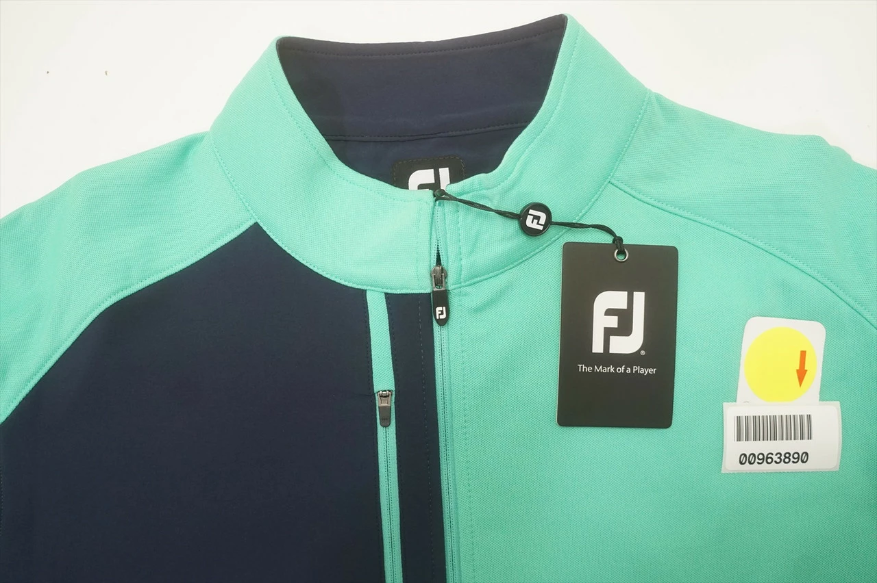 FootJoy Pique Sport Mid-Layer Pullover Mens Large Spearmint W/Logo 683A 963890 - Image 5