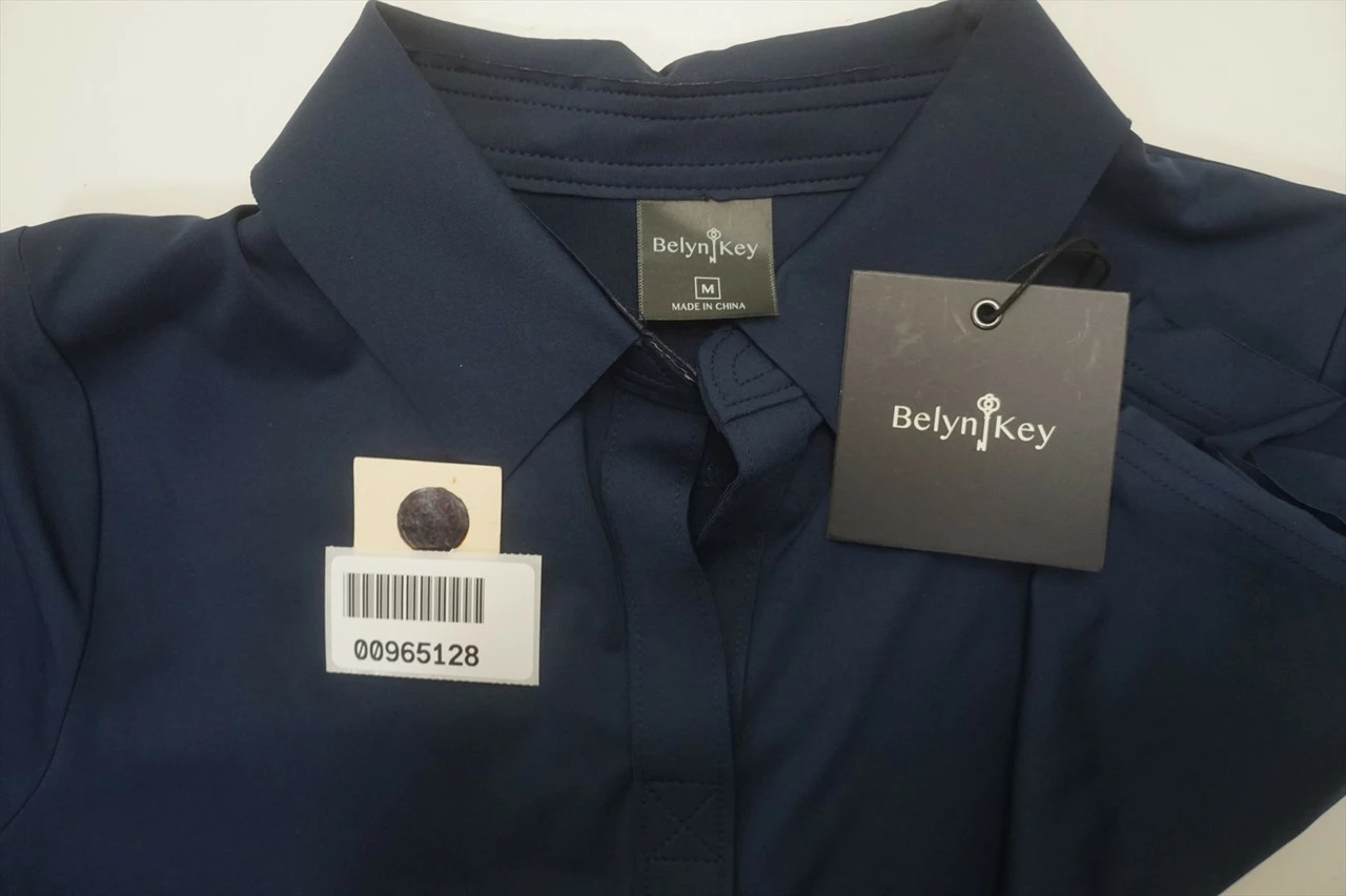 NEW Belyn Key Golf Keystone Polo Womens Size Medium Ink Regular 684B 00965128 - Image 5