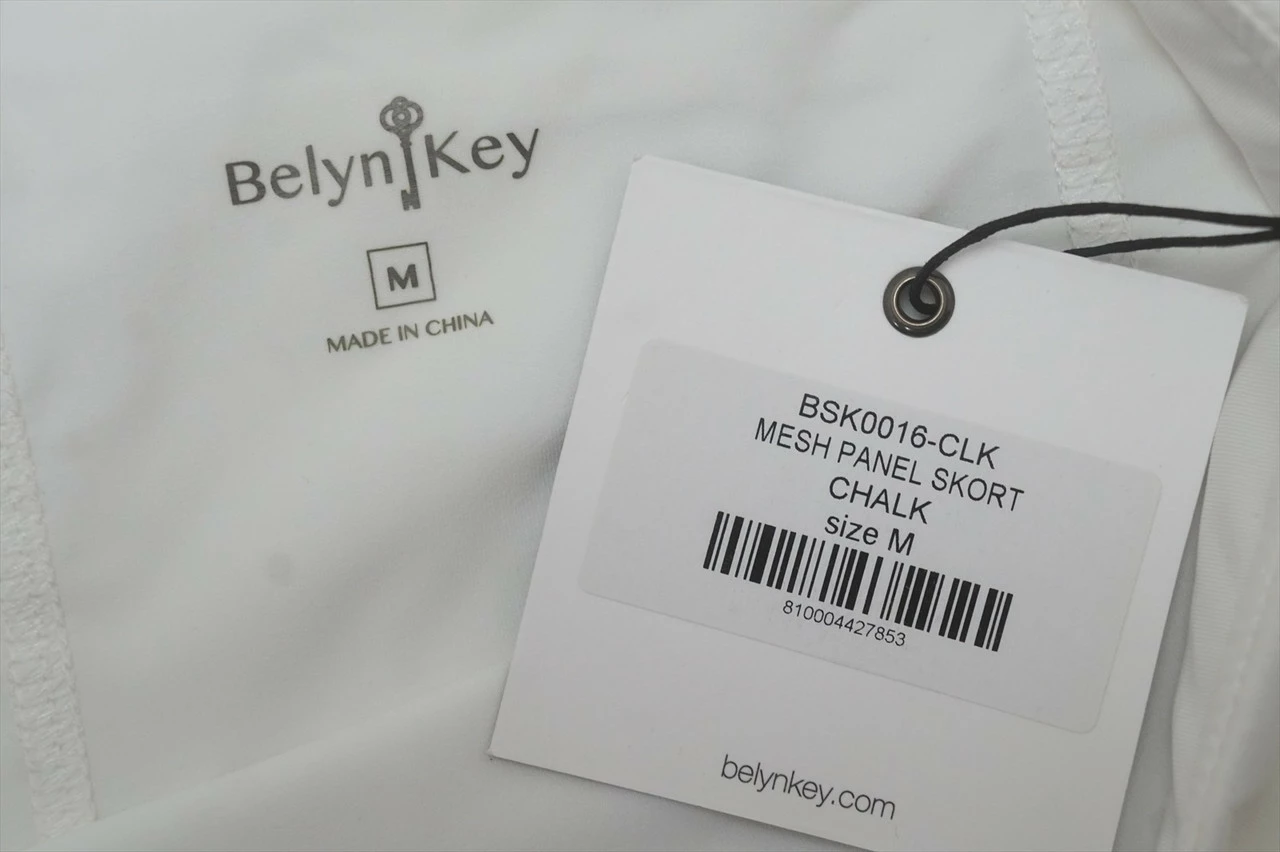 NEW Belyn Key Golf Mesh Panel Skort Womens Size Medium Chalk 684B 00965151 - Image 2