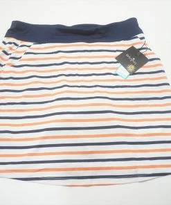 Belyn Key Keystone Jersey Skort Womens Size Medium Seville Stripe 686A 965730