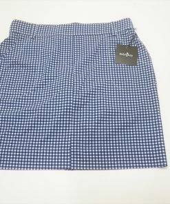 NEW Belyn Key Golf Tailored Skort Womens Size Medium Nantucket Check 686A 965734