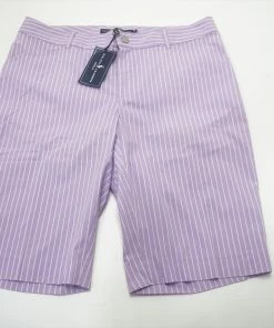 Ralph Lauren Polo Golf Ralph Lauren Polo SS Lisle Solid Shorts Womens Size 6 Violet/White 686B 966343