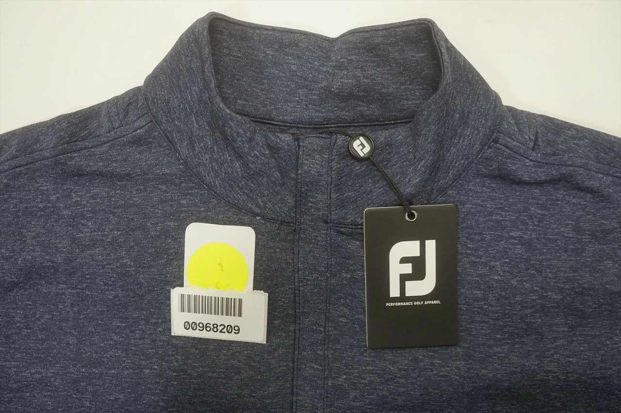 NEW FootJoy Heather Yoke Half-Zip Midlayer Pullover Mens Large Navy 689A 968209 - Image 5