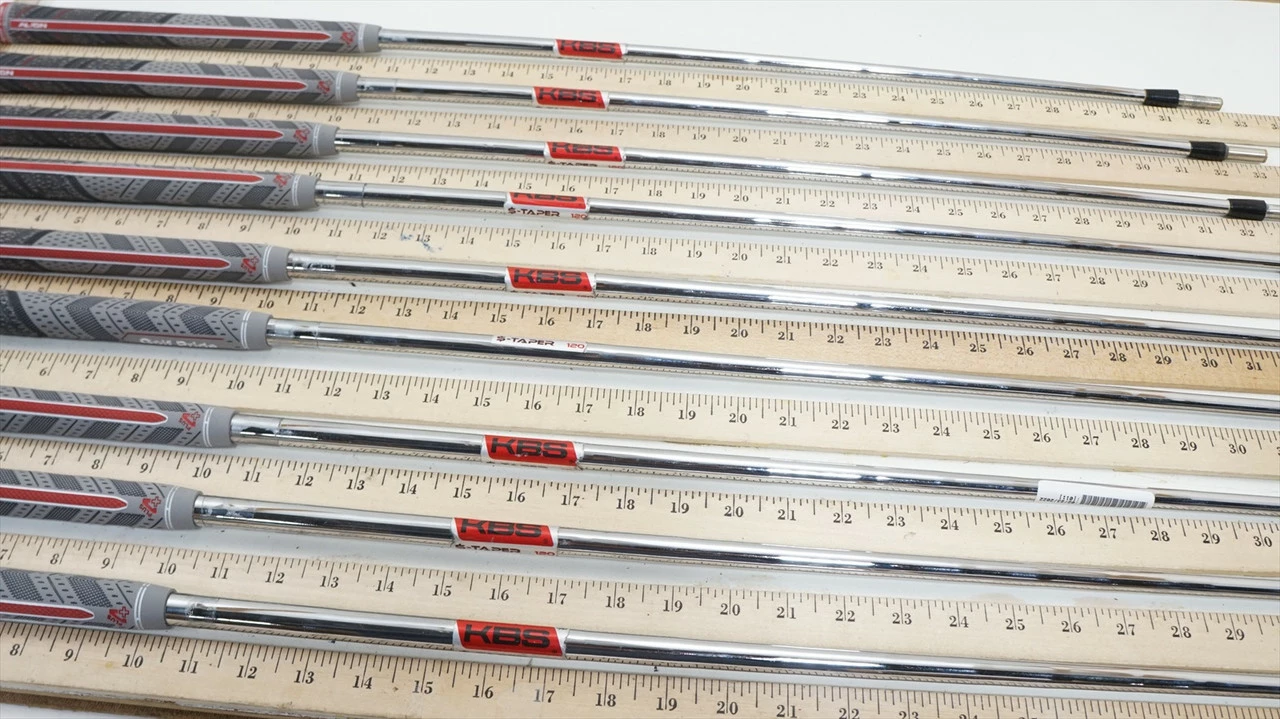 Kbs S-Taper 120 120g Stiff 32.75"-37" 9pc Iron Shaft Set .355 Taper 975945