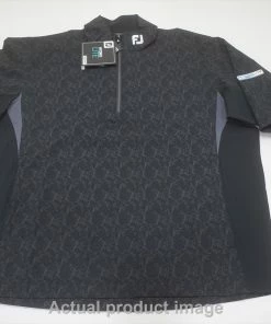 FootJoy Hydrolite SS Rain Pullover Mens Medium Black Marble Print 700A 978223