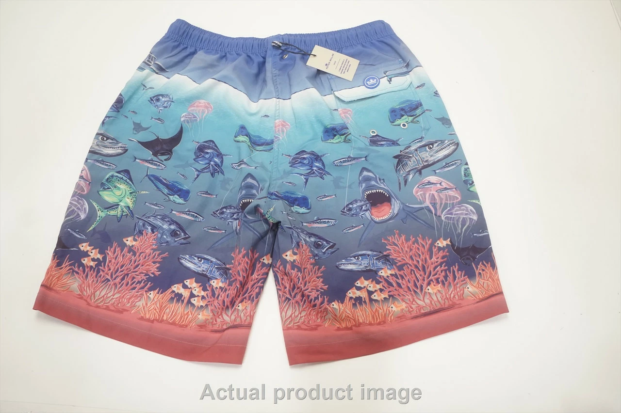 NEW Peter Millar Ocean Traffic Short Swim Mens Medium ISLAND BLUE 701D 00978753 - Image 3