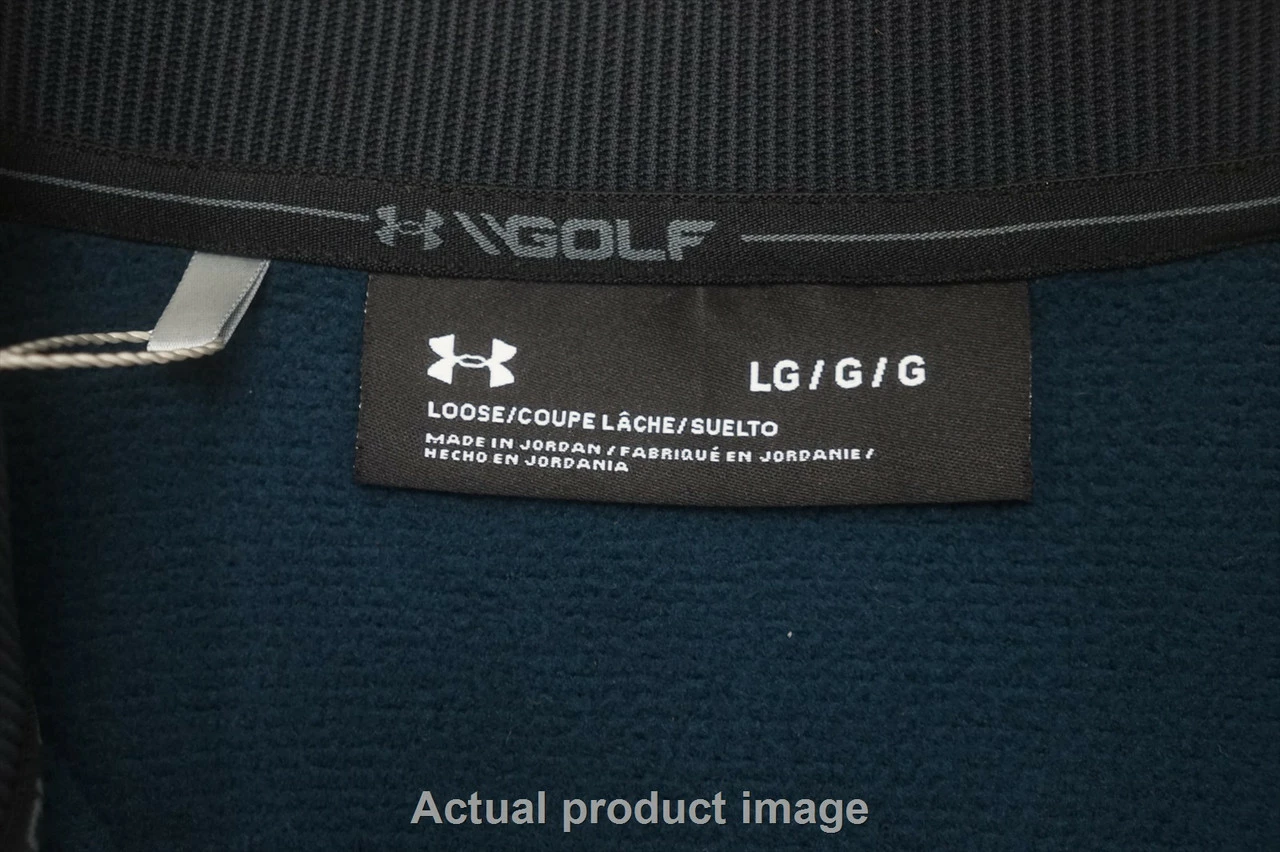 NEW Under Armour Golf Loose Pullover Mens Size Large Blue Regular 704C 980844 - Image 2