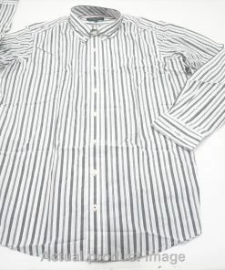 NEW Fairway & Greene Classic Button Down Mens Size Large White/Grey 705A 980847