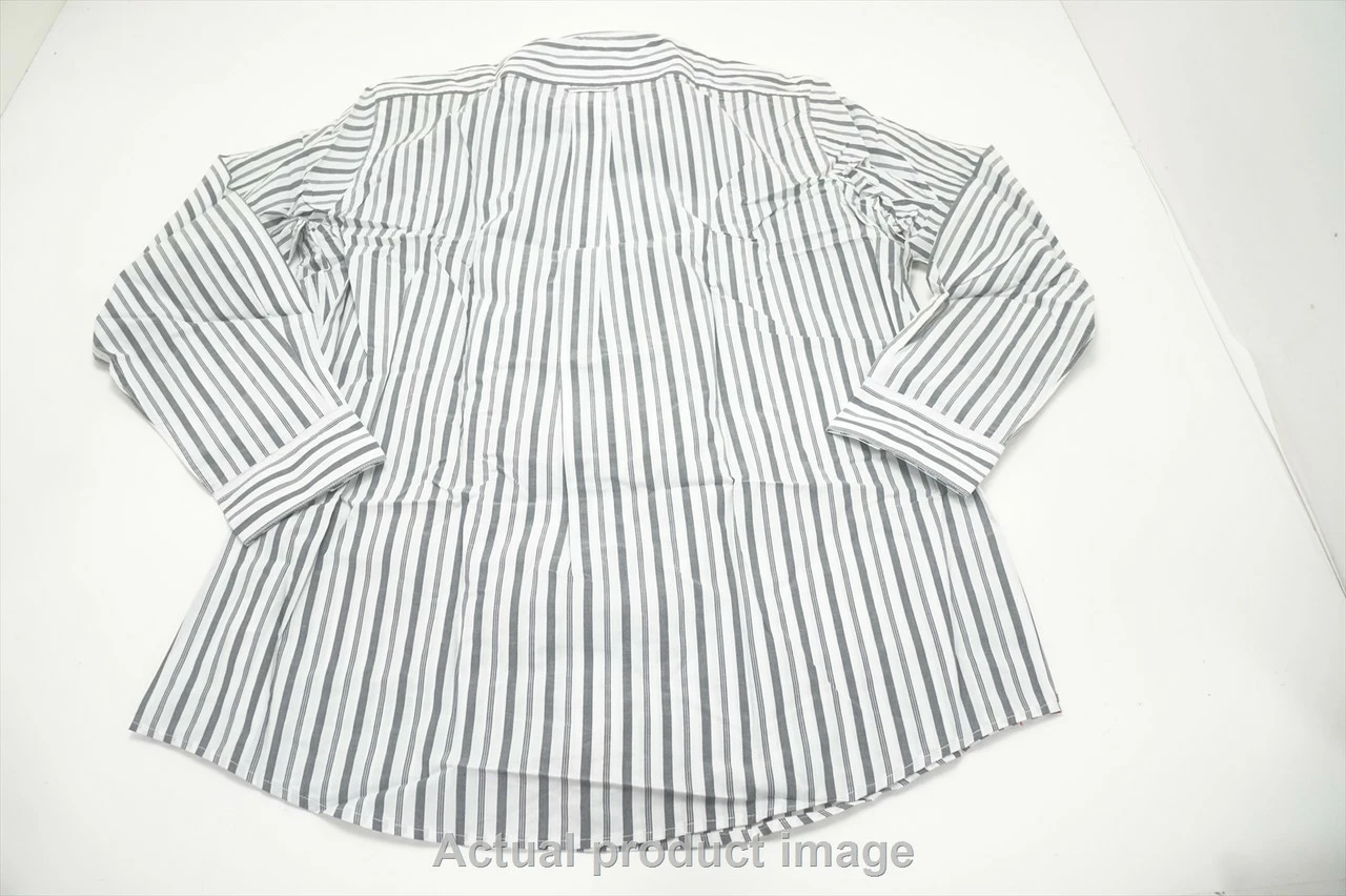 NEW Fairway & Greene Classic Button Down Mens Size Large White/Grey 705A 980847 - Image 3