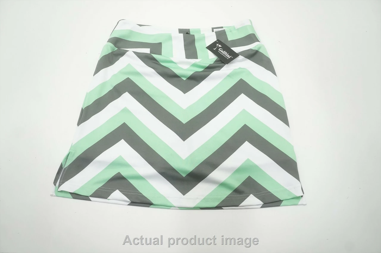 Golftini NEW Tini Chutes And Ladders Skort Womens Small White/Green/Black 709C 983181