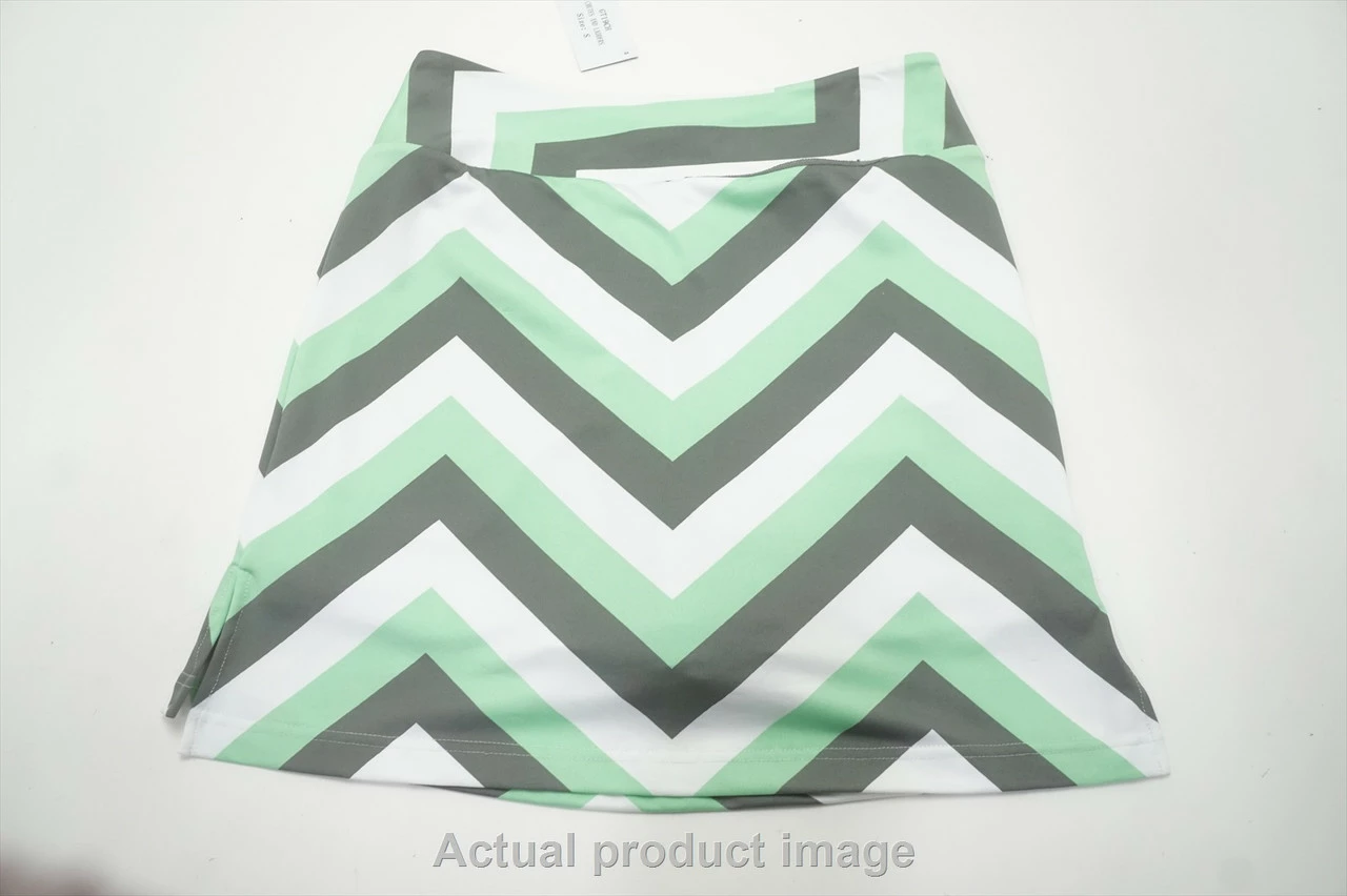 Golftini NEW Tini Chutes And Ladders Skort Womens Small White/Green/Black 709C 983181 - Image 4