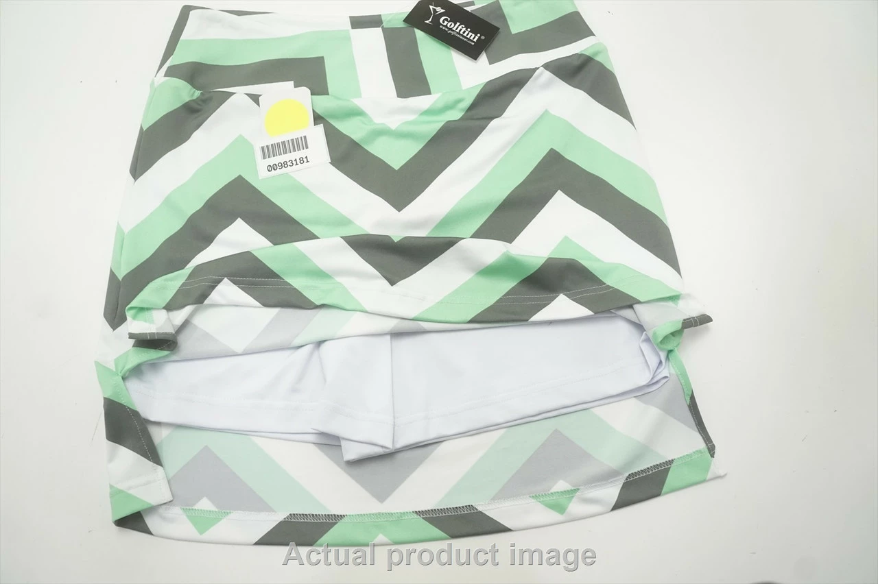 Golftini NEW Tini Chutes And Ladders Skort Womens Small White/Green/Black 709C 983181 - Image 5