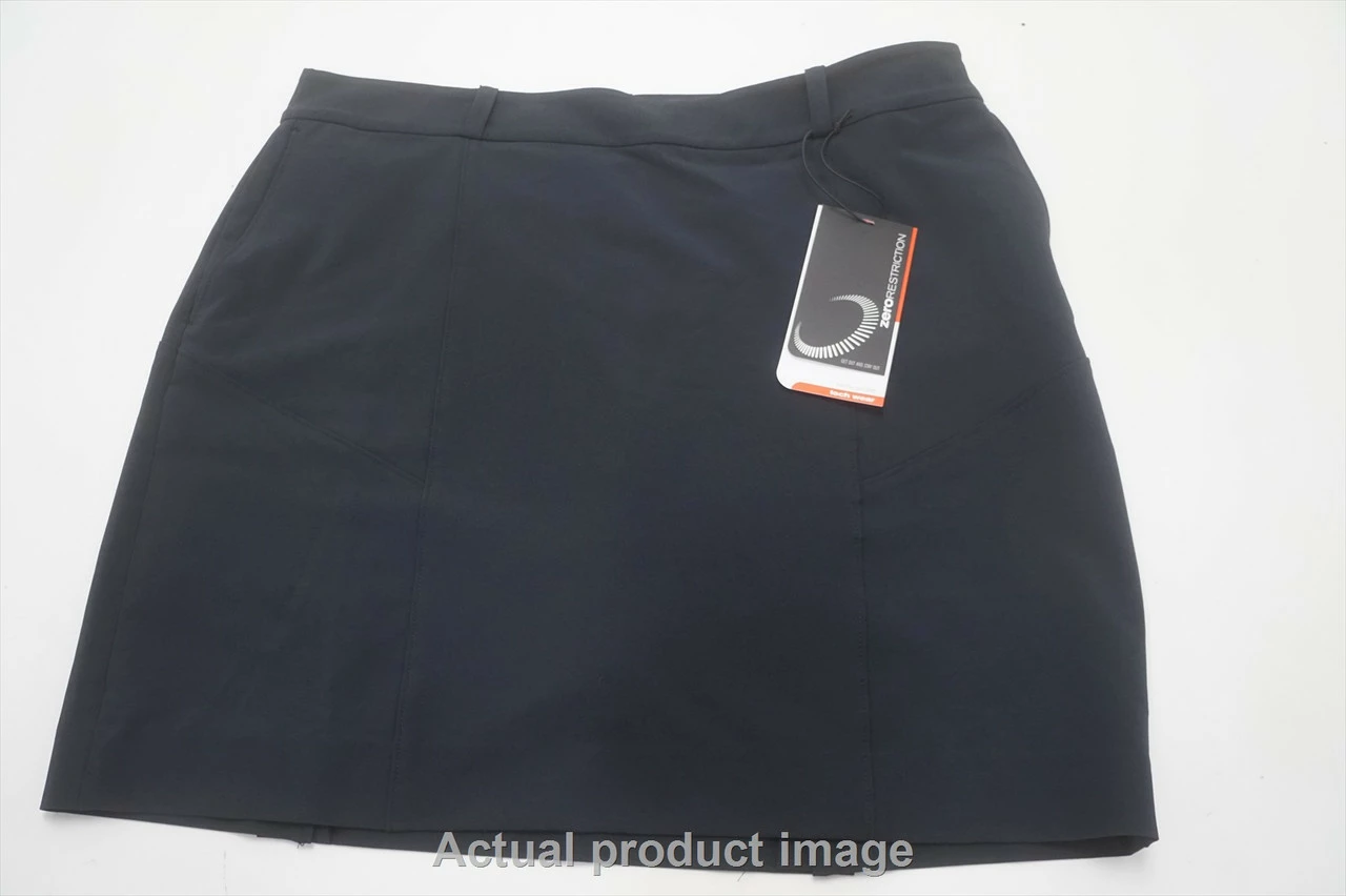 NEW Zero Restriction Golf Faith Skort Womens Size 12 Black Regular 713B 985364