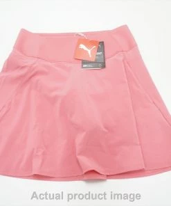 NEW Puma Golf Pwrshape Solid Woven Skort Womens X-Small Rapture Rose 713B 985368