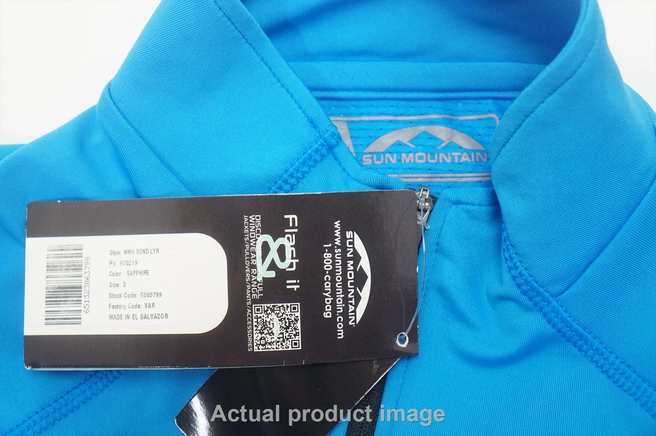 NEW Sun Mountain Golf 1/4 Zip Pullover Womens Size Small Sapphire 714A 00985389 - Image 2