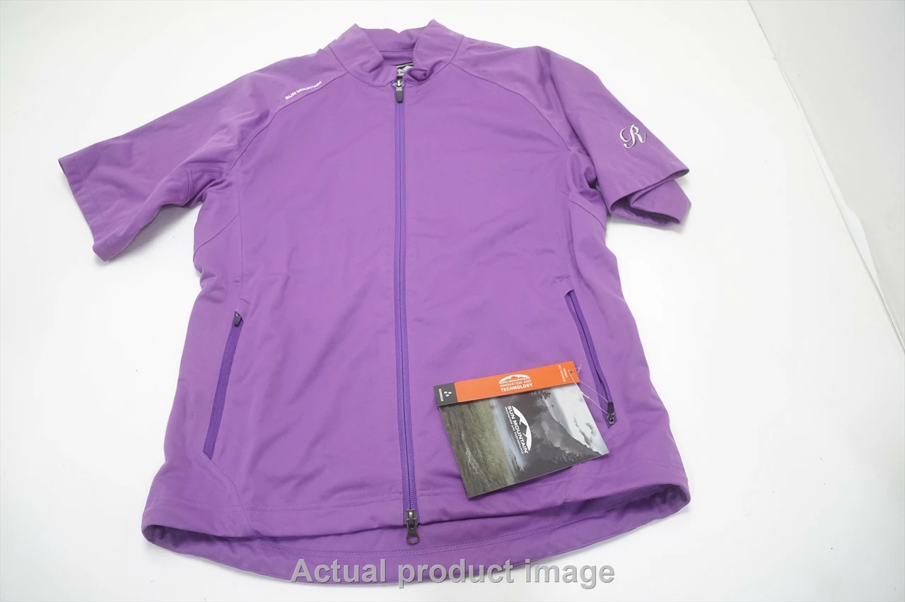 Sun Mountain Golf Waterproof Pullover Womens Medium Amethyst W/Logo 714A 985398