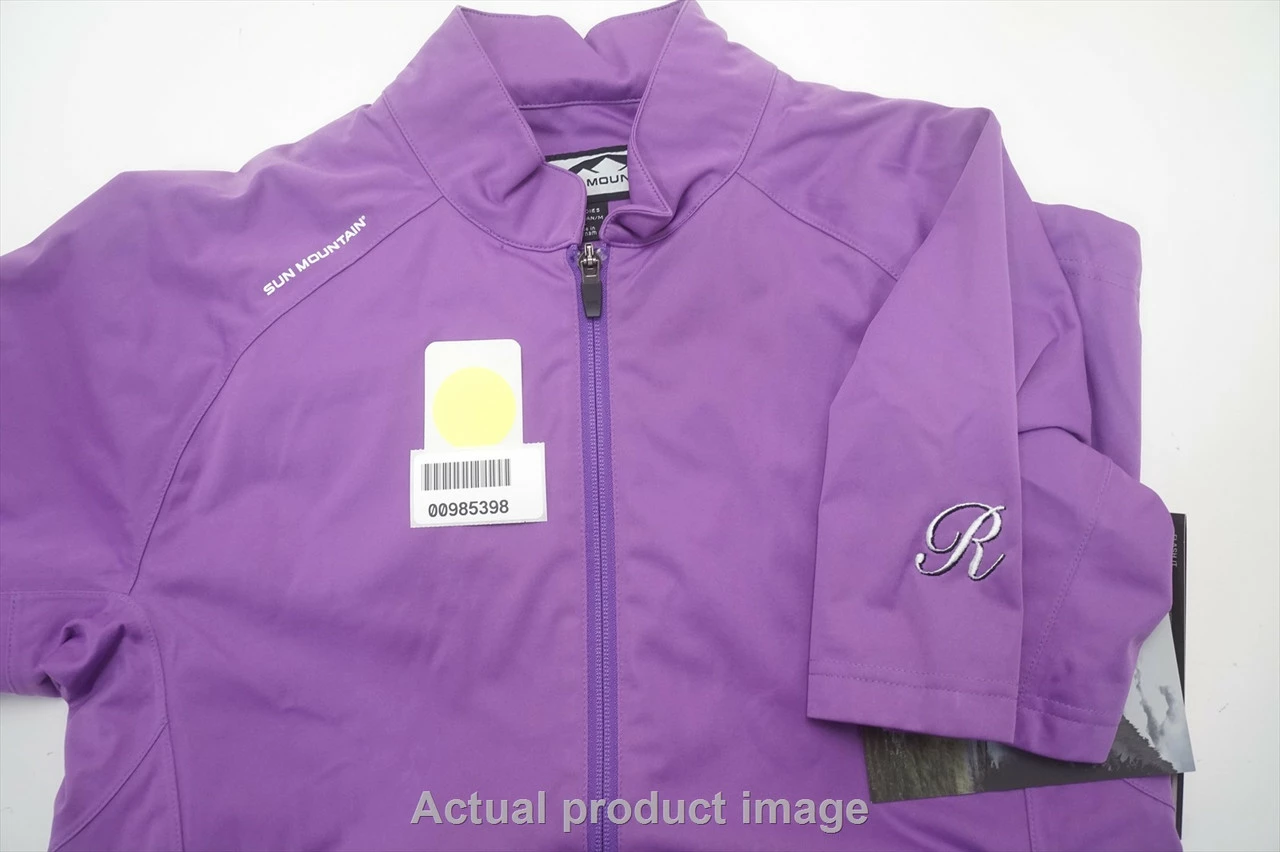Sun Mountain Golf Waterproof Pullover Womens Medium Amethyst W/Logo 714A 985398 - Image 5