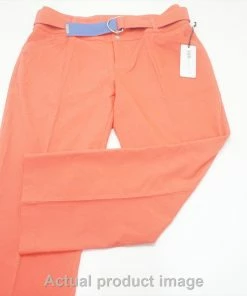 NEW Jofit Golf Belted Flare Capri Pants Womens Size 6 Orange 715A 00987590