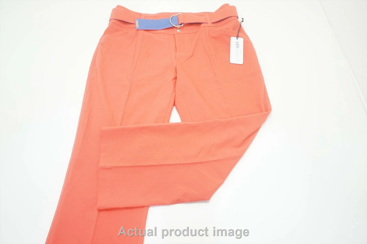 NEW Jofit Golf Belted Flare Capri Pants Womens Size 6 Orange 715A 00987590