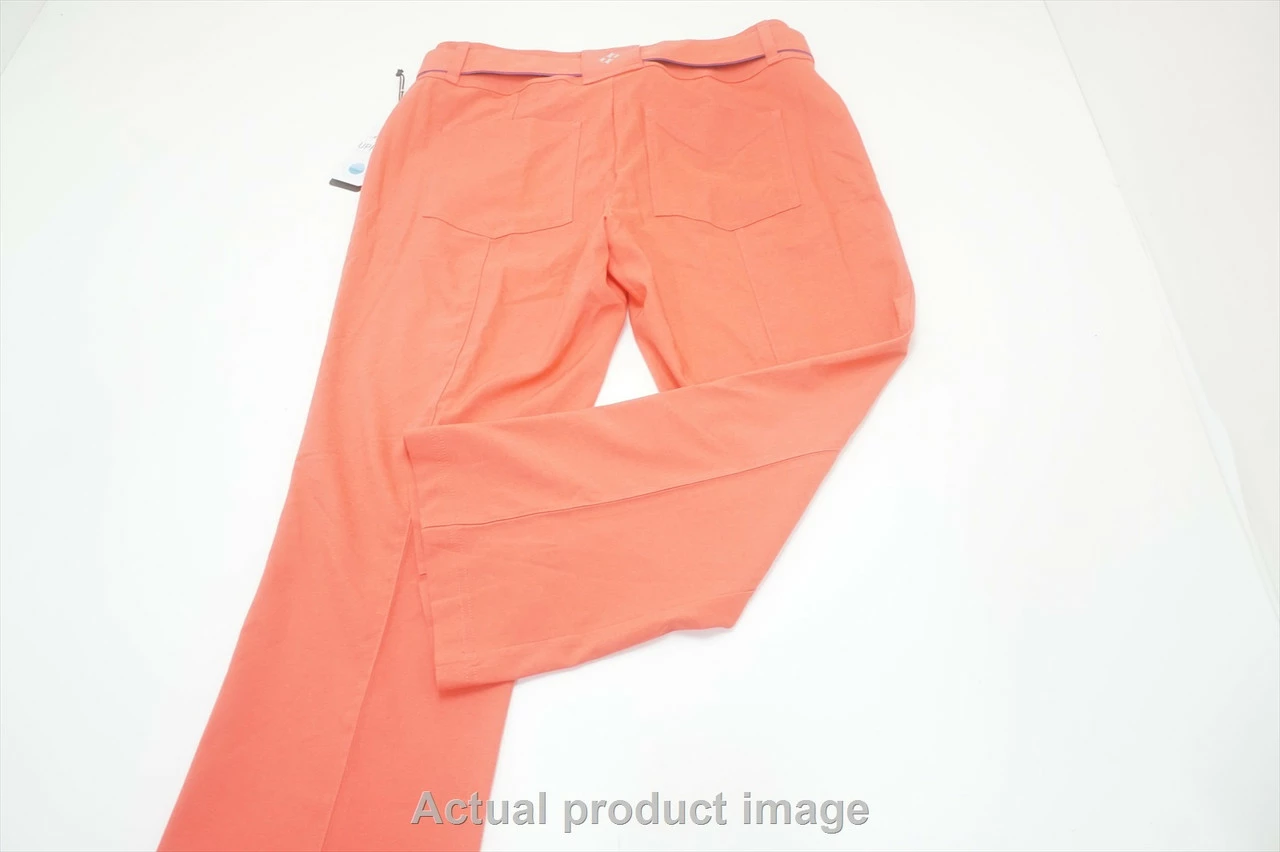 NEW Jofit Golf Belted Flare Capri Pants Womens Size 6 Orange 715A 00987590 - Image 3