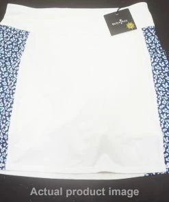 NEW Belyn Key Golf Side Panel Skort Womens Size XX-Small White/Blue 716A 0987972