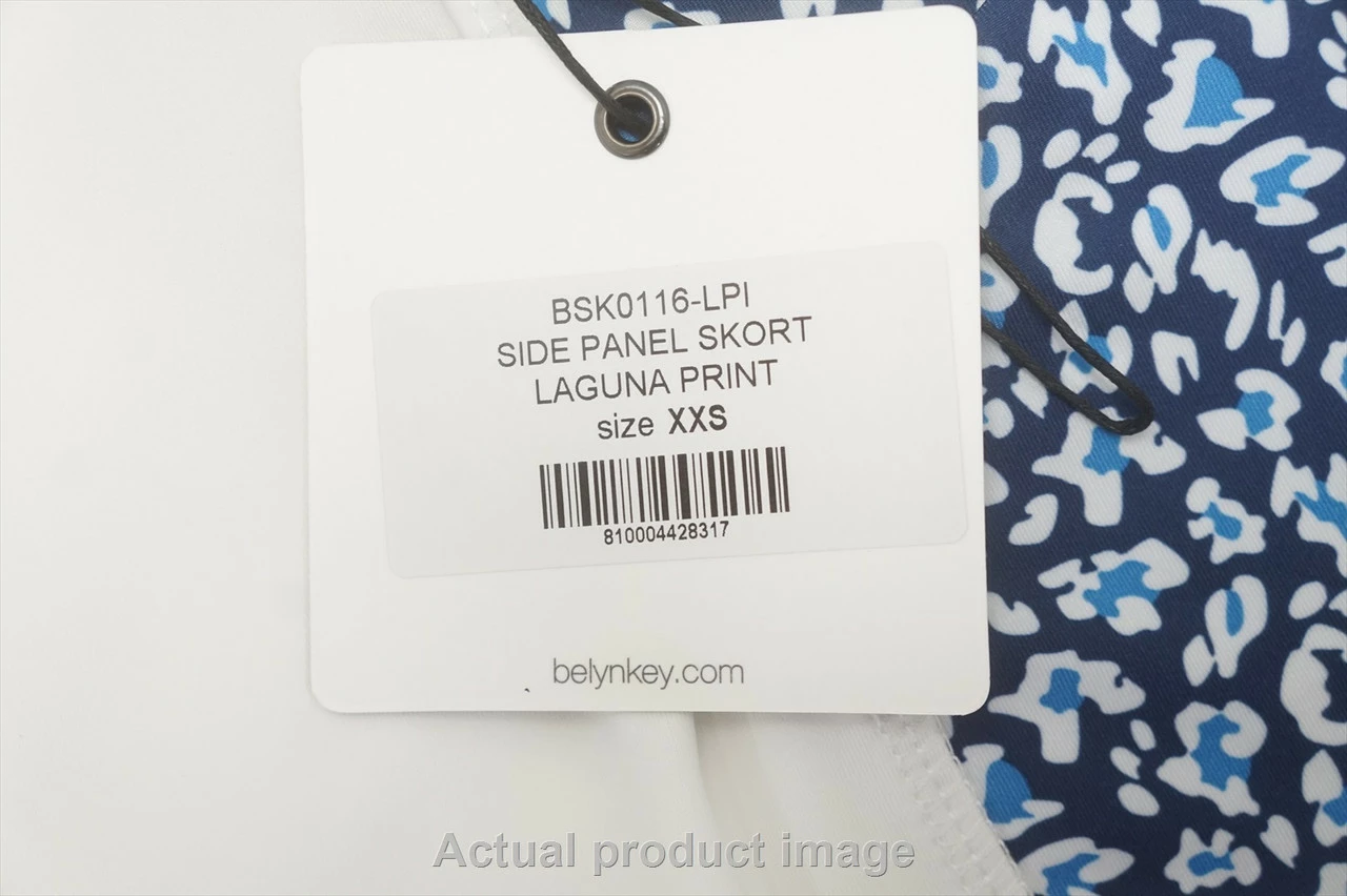 NEW Belyn Key Golf Side Panel Skort Womens Size XX-Small White/Blue 716A 0987972 - Image 2