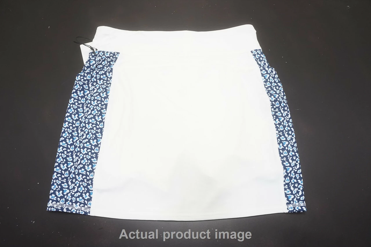 NEW Belyn Key Golf Side Panel Skort Womens Size XX-Small White/Blue 716A 0987972 - Image 3