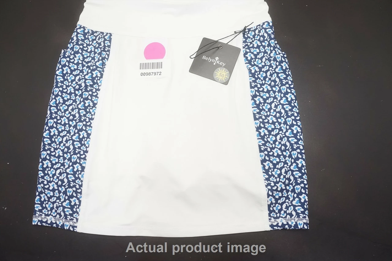 NEW Belyn Key Golf Side Panel Skort Womens Size XX-Small White/Blue 716A 0987972 - Image 5