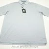 FootJoy Spiral Line Print Lisle Polo Mens Large Purple/Demin 721B 992431