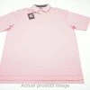 FootJoy Spiral Line Print Lisle Polo Mens Large Watermelon/White 721B 992440