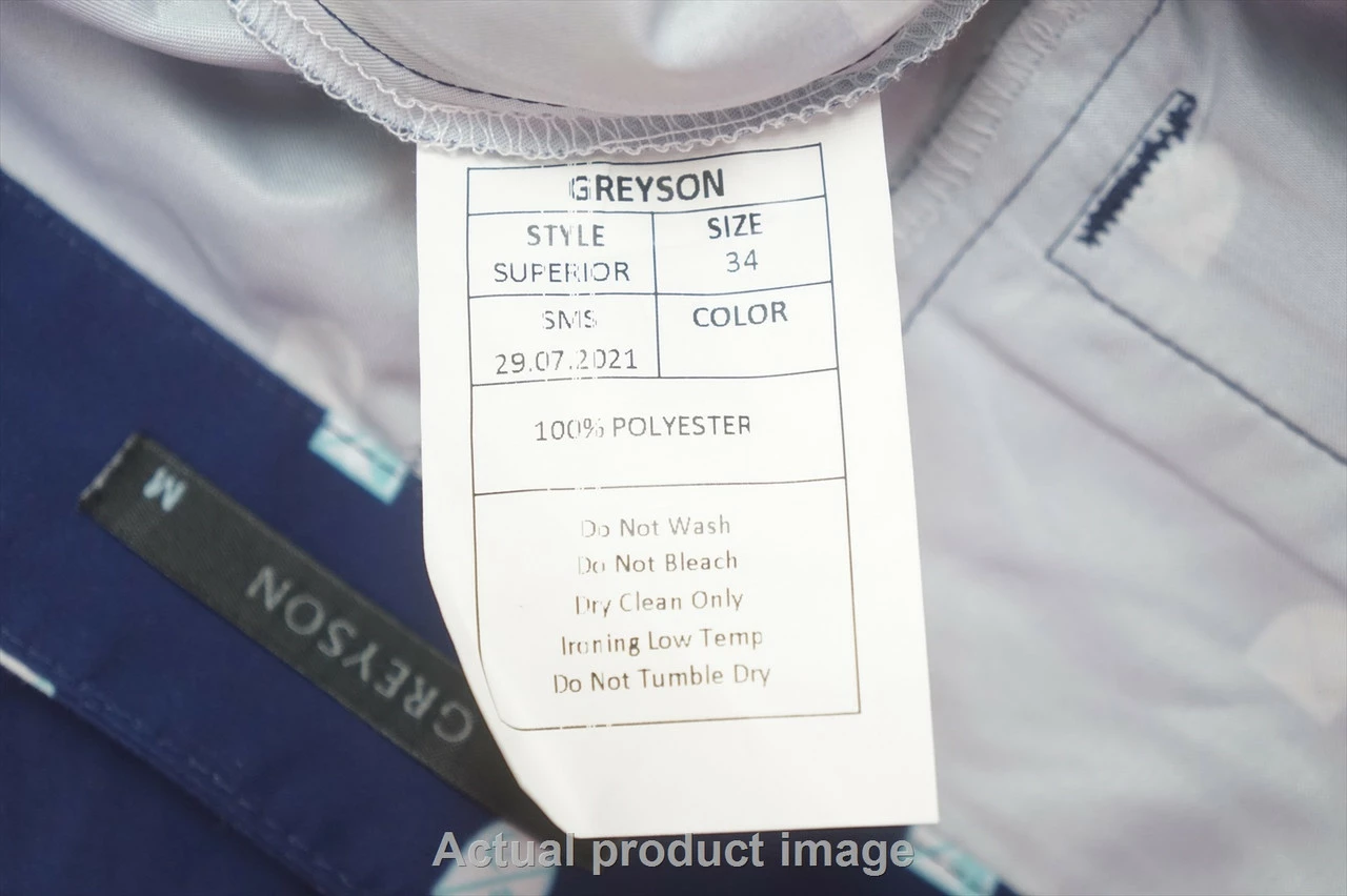 NEW Greyson Golf Shorts Mens Waist Size Medium Blue/White Regular 722B 00992788 - Image 4