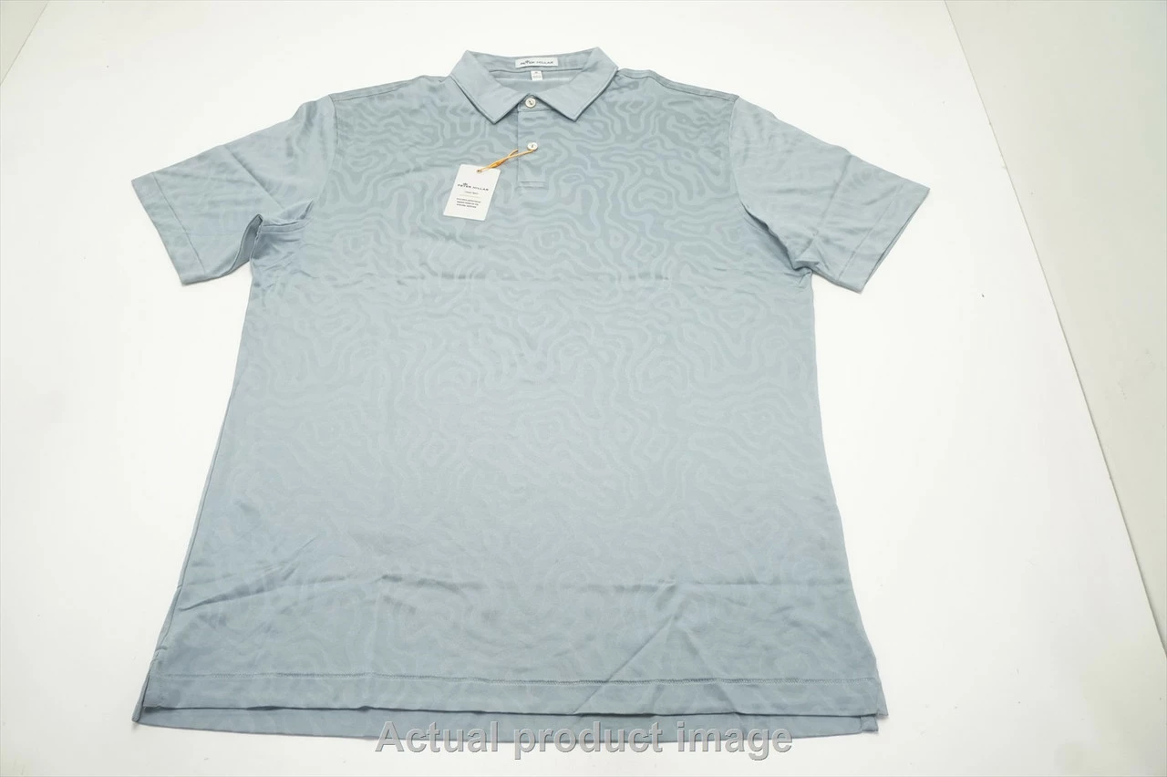 NEW Peter Millar Carl Topography Jacquard Polo Mens Medium LONDON 726A 995108